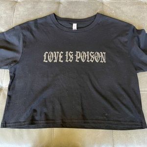 Studded love is poison crop top